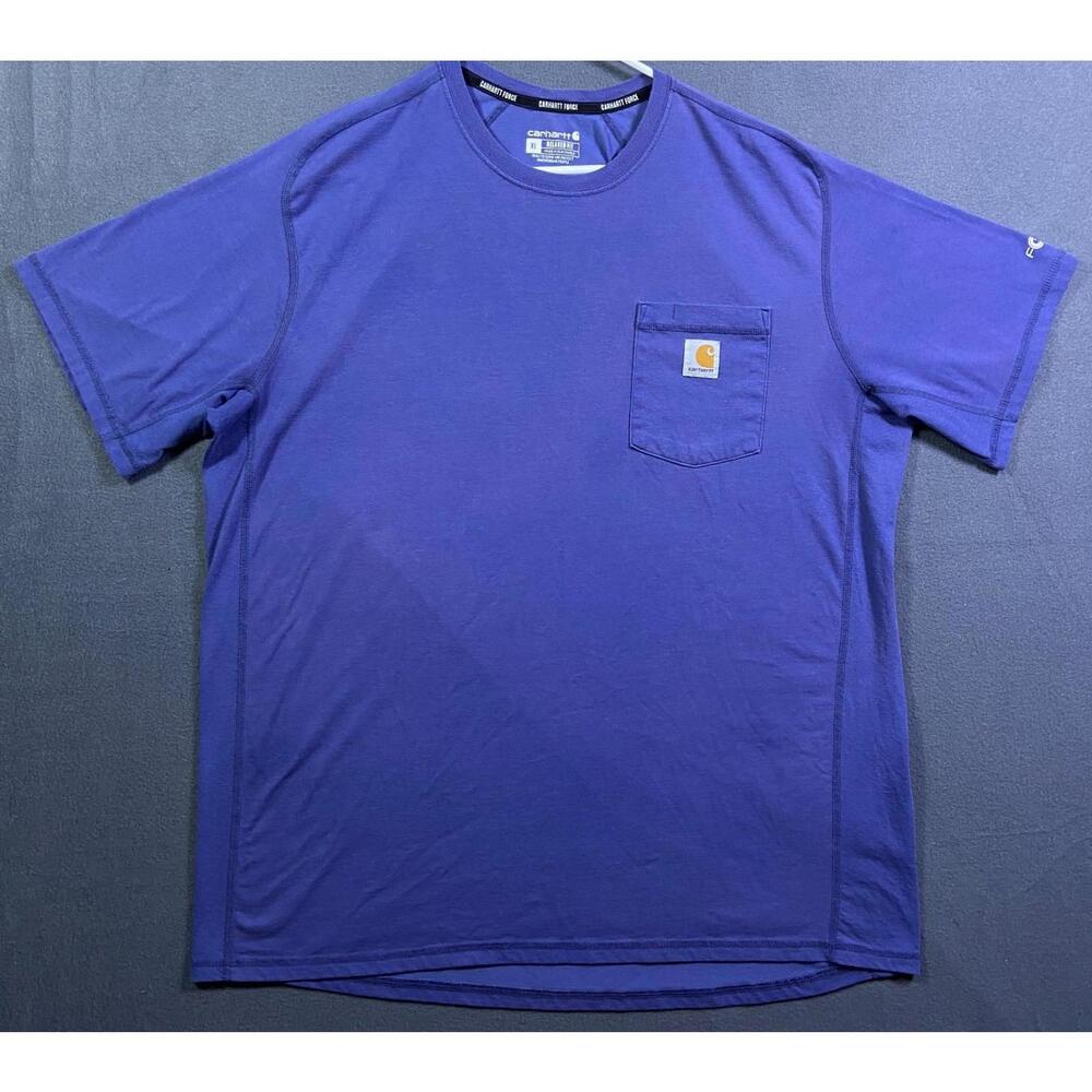 Carhartt Shirt Mens XLarge Force Relaxed Midweight Pocket Grunge Fade Workwear
